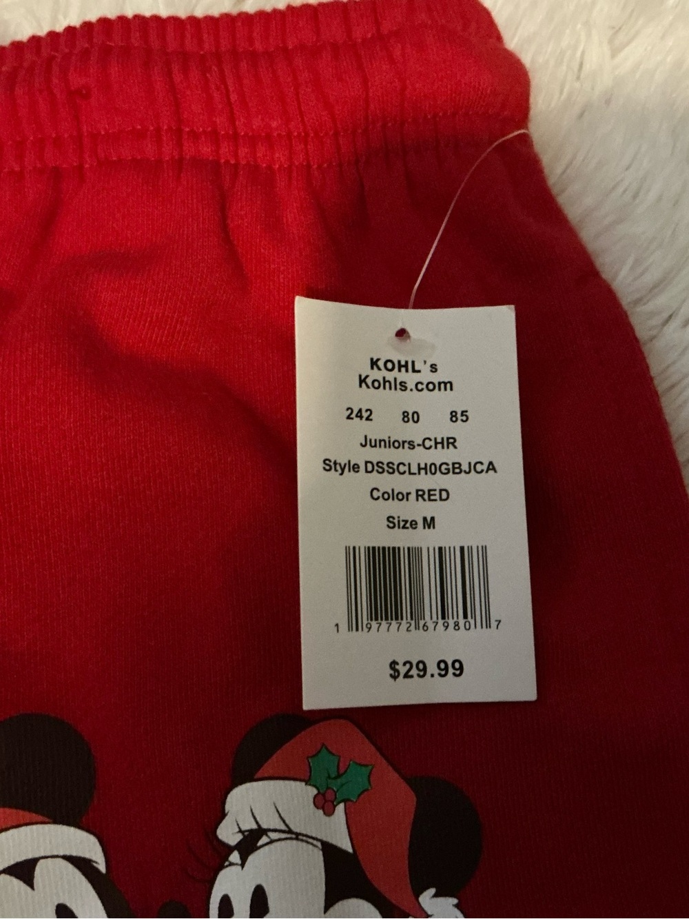 Disney Mickey & Friends Holly Jolly Christmas Sweatpants – Juniors Medium – NWT - Picture 7 of 8